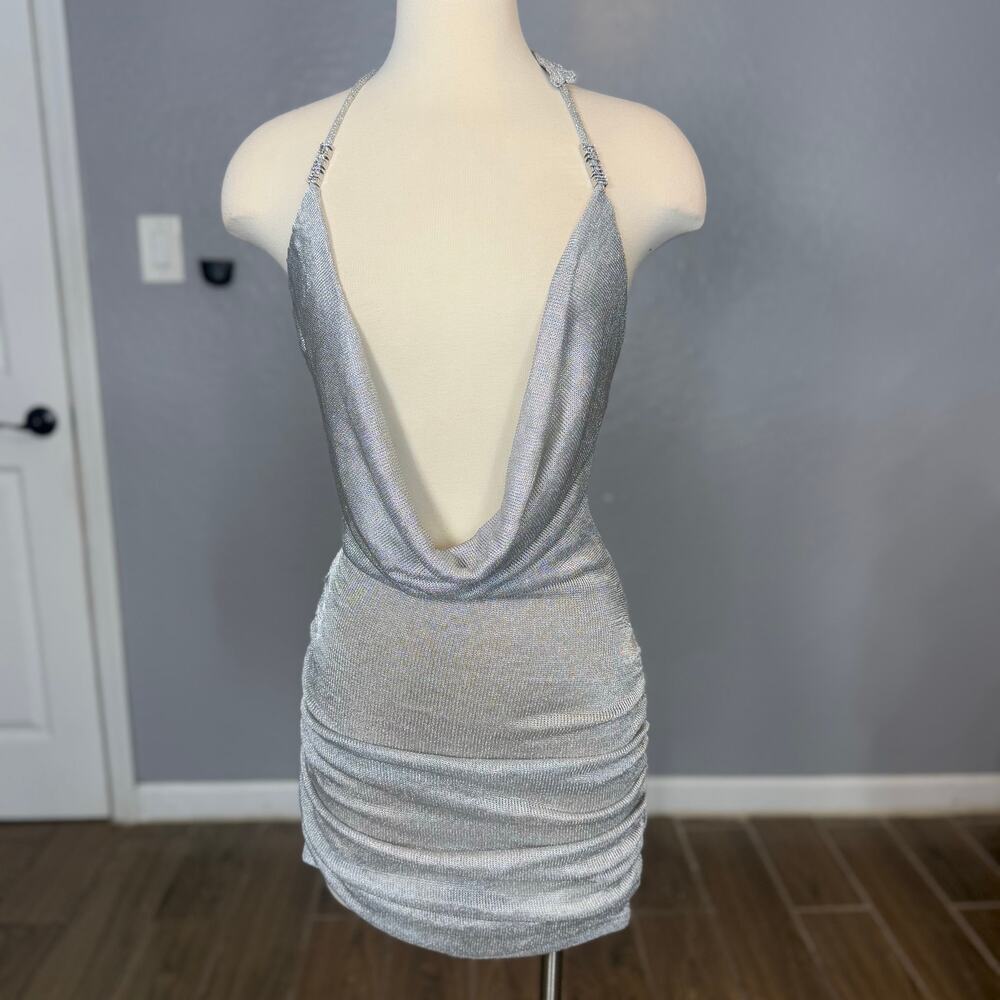 Outcast Ursa Mini Dress Silver, M